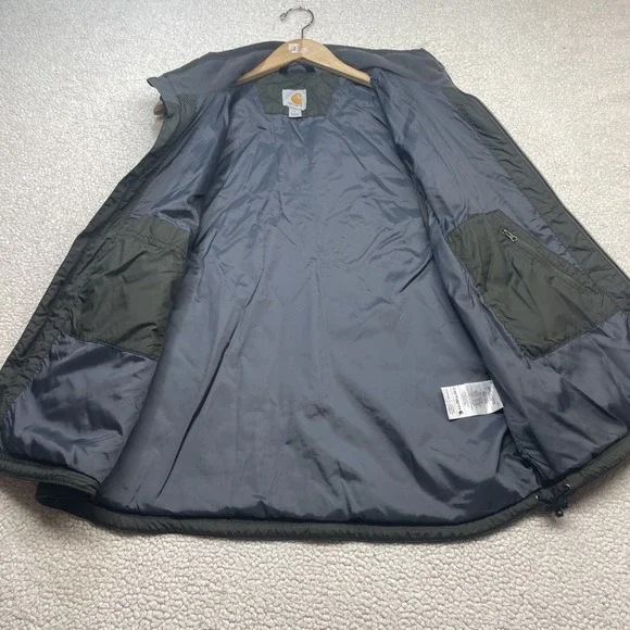 Carhartt Vest Mens L Green 102286 Gilliam Rain Defender Insulated Lightweight - Picture 7 of 10
